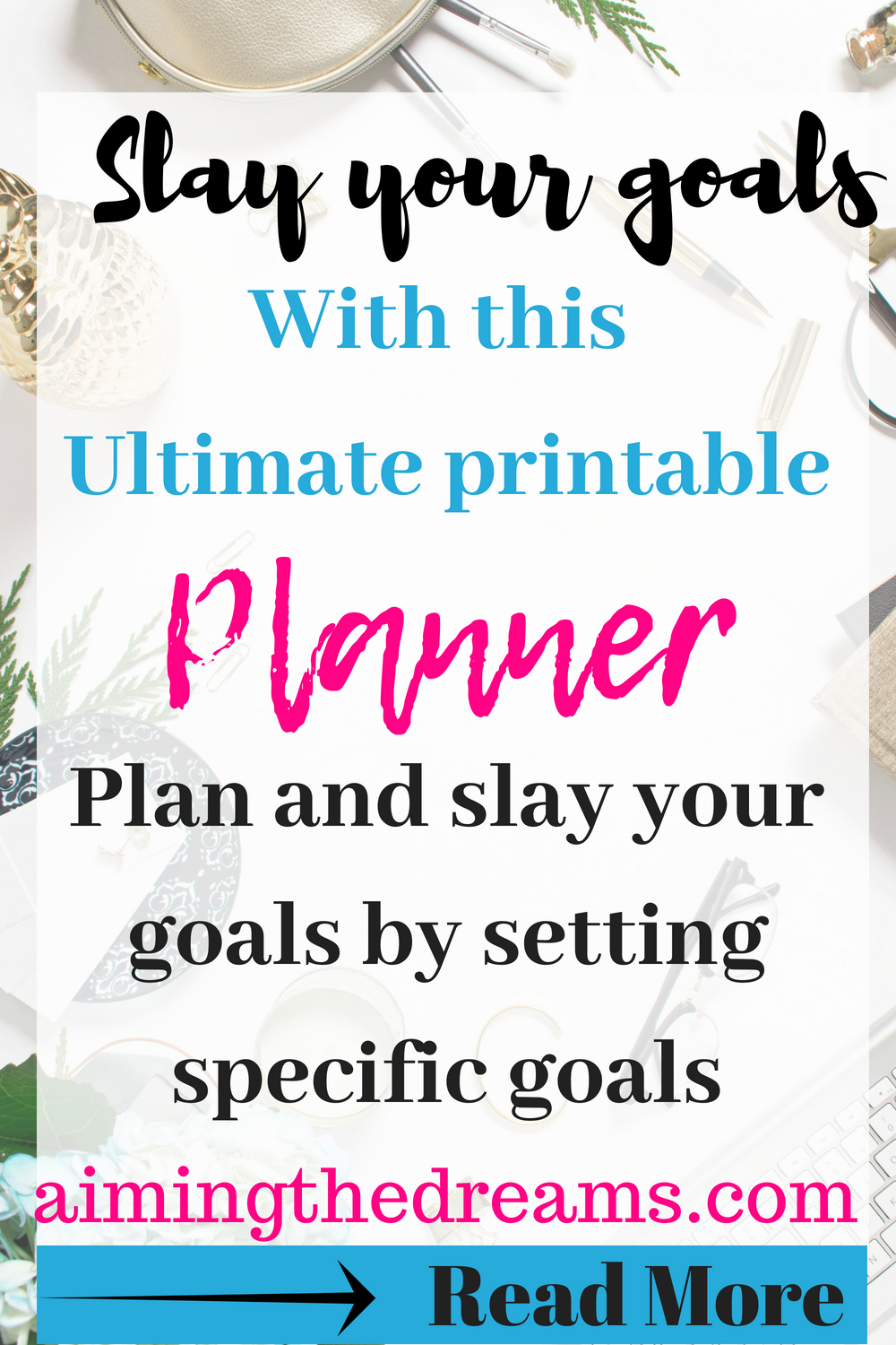 Planning your goals is important and so is slaying them. Accomplishing goals is 20% planning and 80% slaying. This ultimate planner will help you in setting your goals and slaying them.