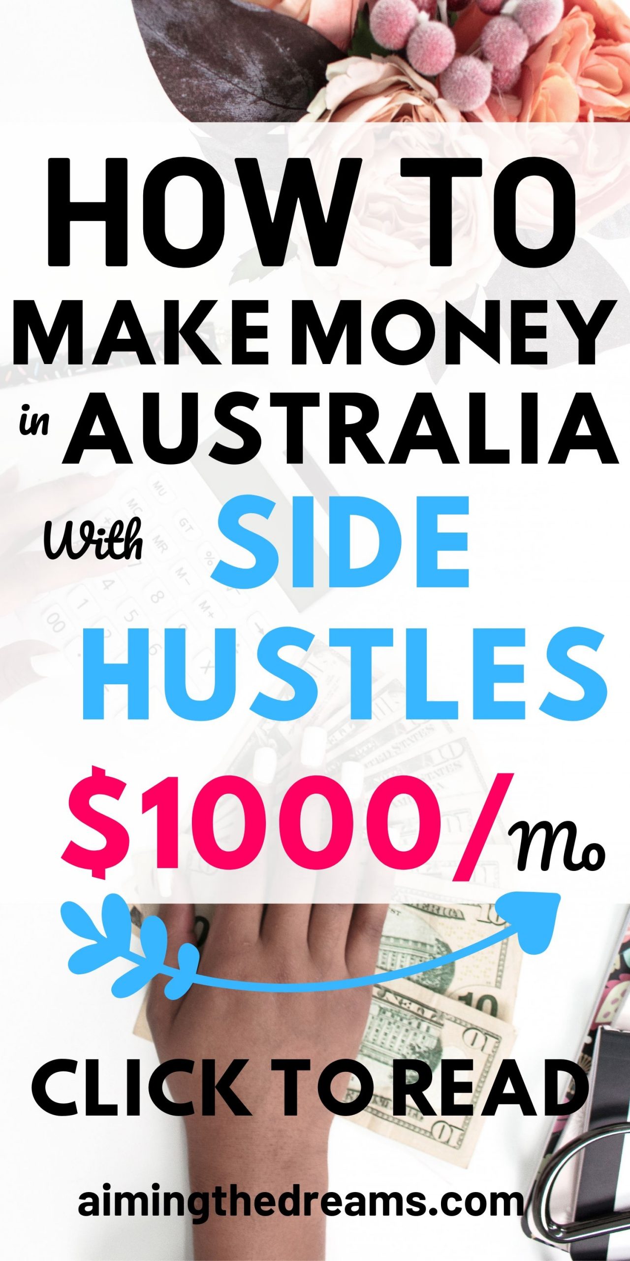 Make money with side hustles. These will let you make money online and work from home.