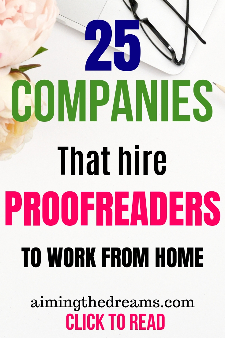 25 companies that hire proofreaders to work from home
