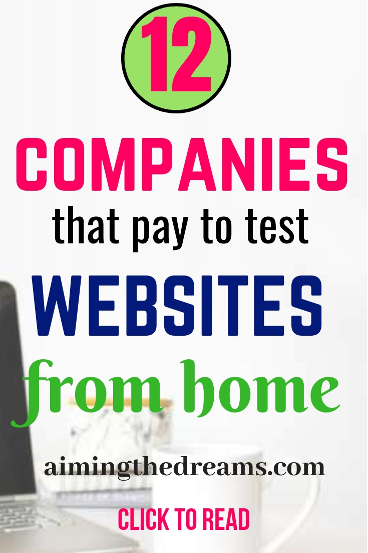 companies pay money to test websites from home. Earn money by work at home jobs. 