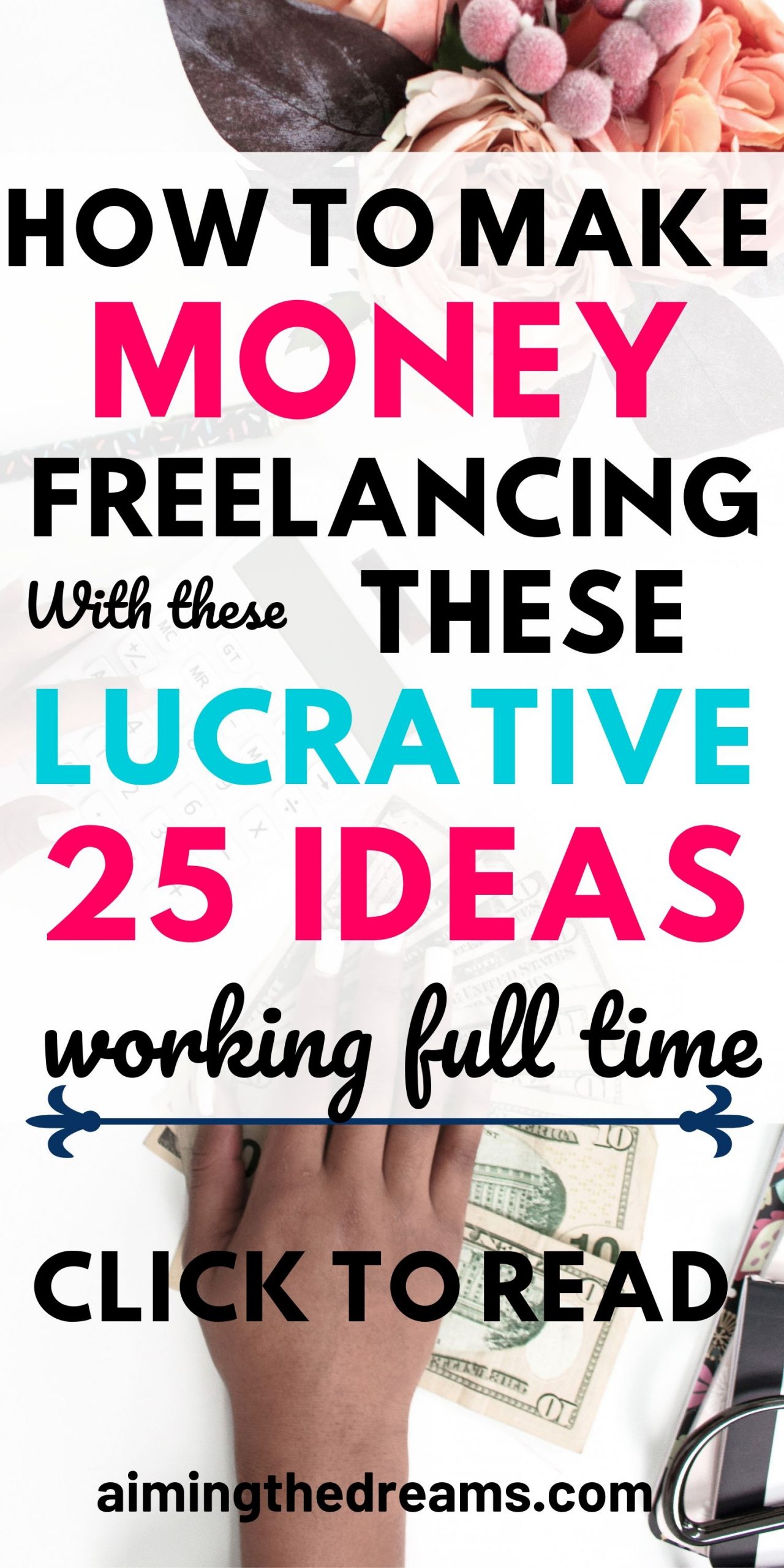 25 freelance work ideas to make money while working full time. Side hustle ideas let you work from home along with your full time work.