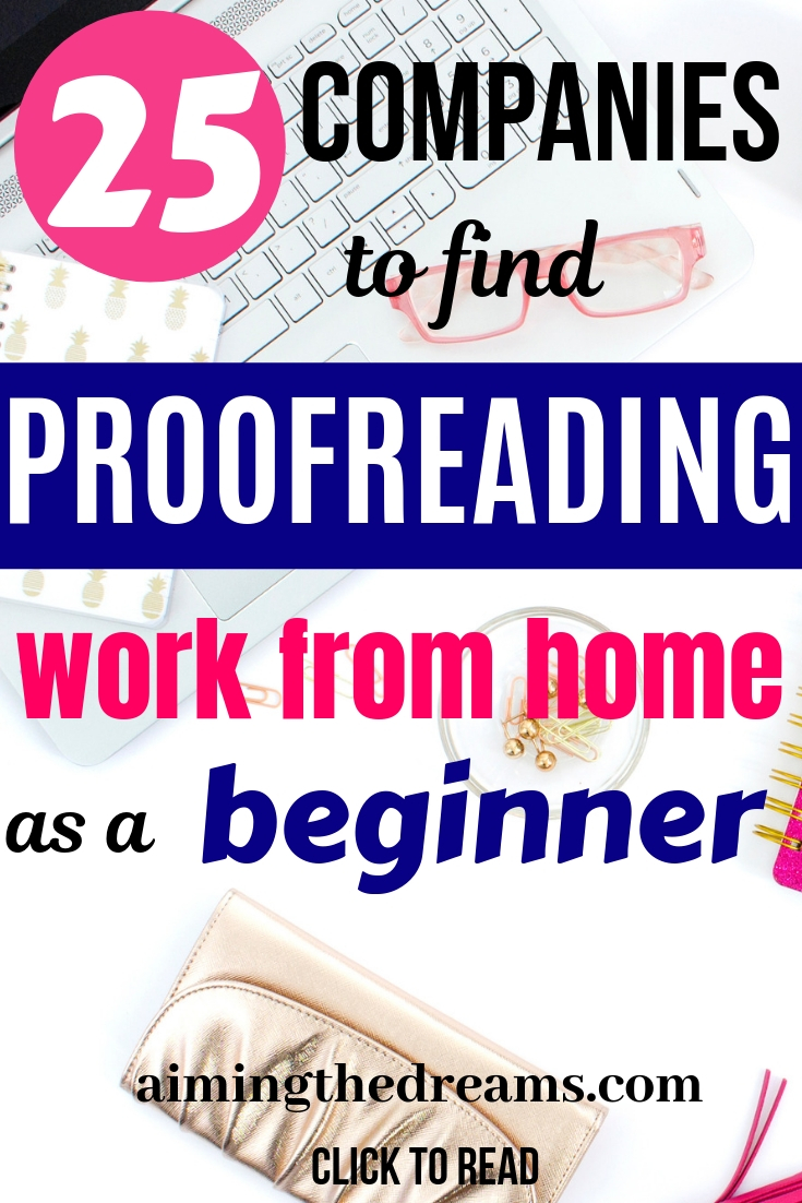 25 companies that pay to proofread from home. Make money while stay at home mom.