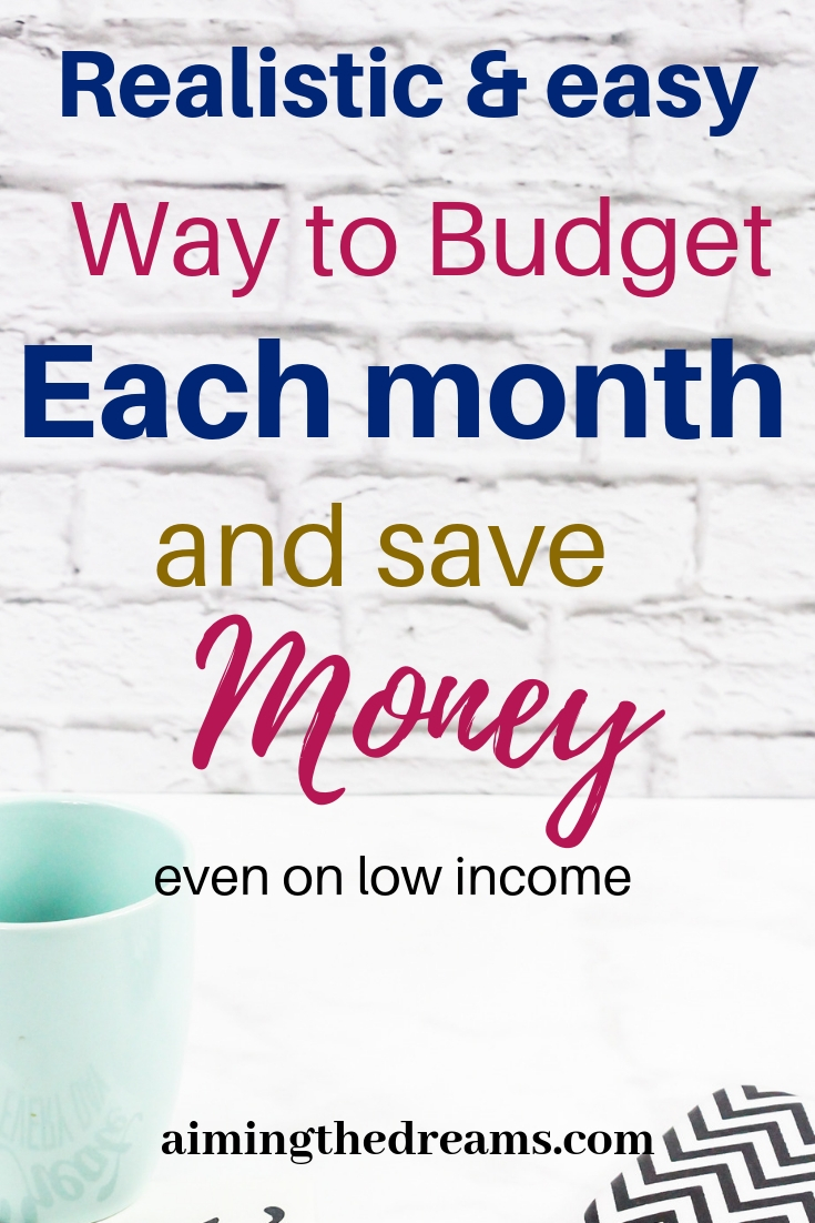 Realistic and easy way to budget each month and save money. Set financial goals and accomplish them accordingly.