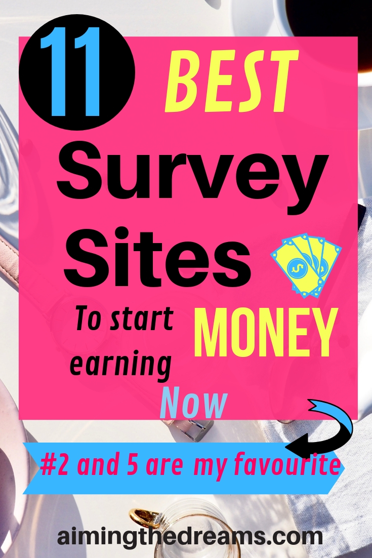 11 best survey sites to start making money and earn money online.