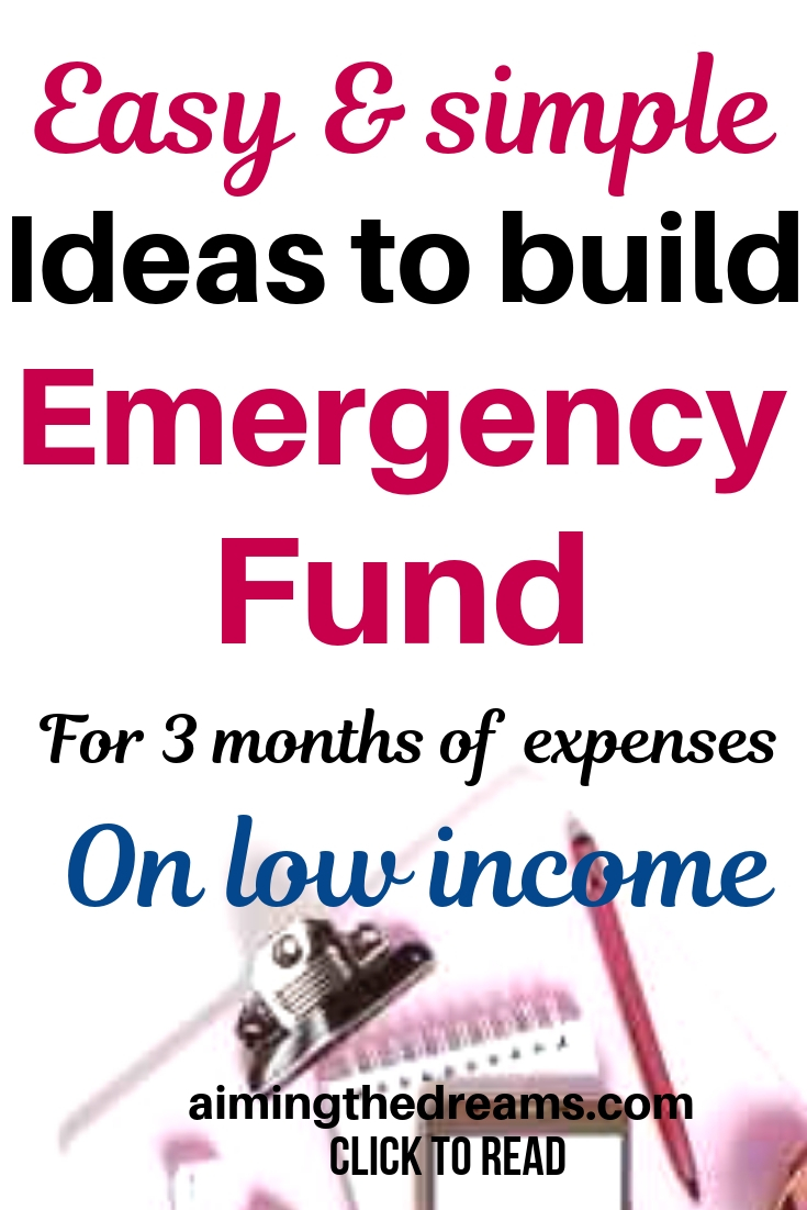  tips on How to build an emergency fund on very low income. For financial freedom, you need to have a cushion before taking any step.