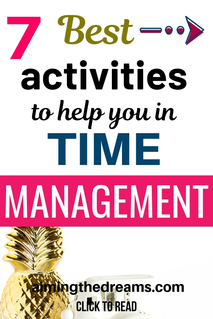 Time management activities to make you more productive . Change your habits and see the results 