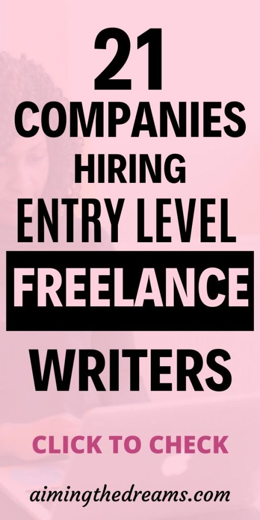 21  companies to find entry level freelance writing jobs