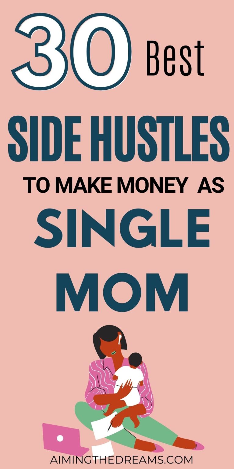 30 Side hustles for Single Moms to make money from home. - Aimingthedreams