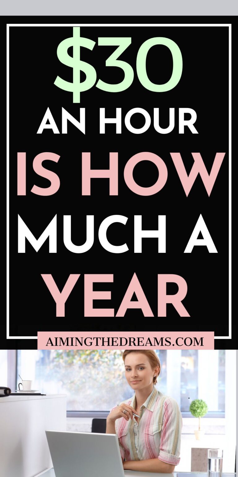 30 an hour is how much a year? Is it a good salary? Aimingthedreams
