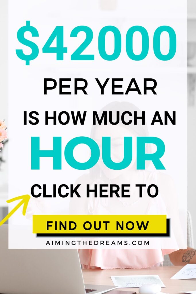 How much is $42000 a year per hour?