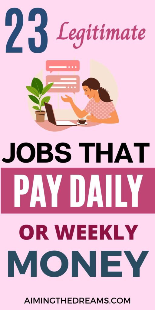 jobs that pay daily