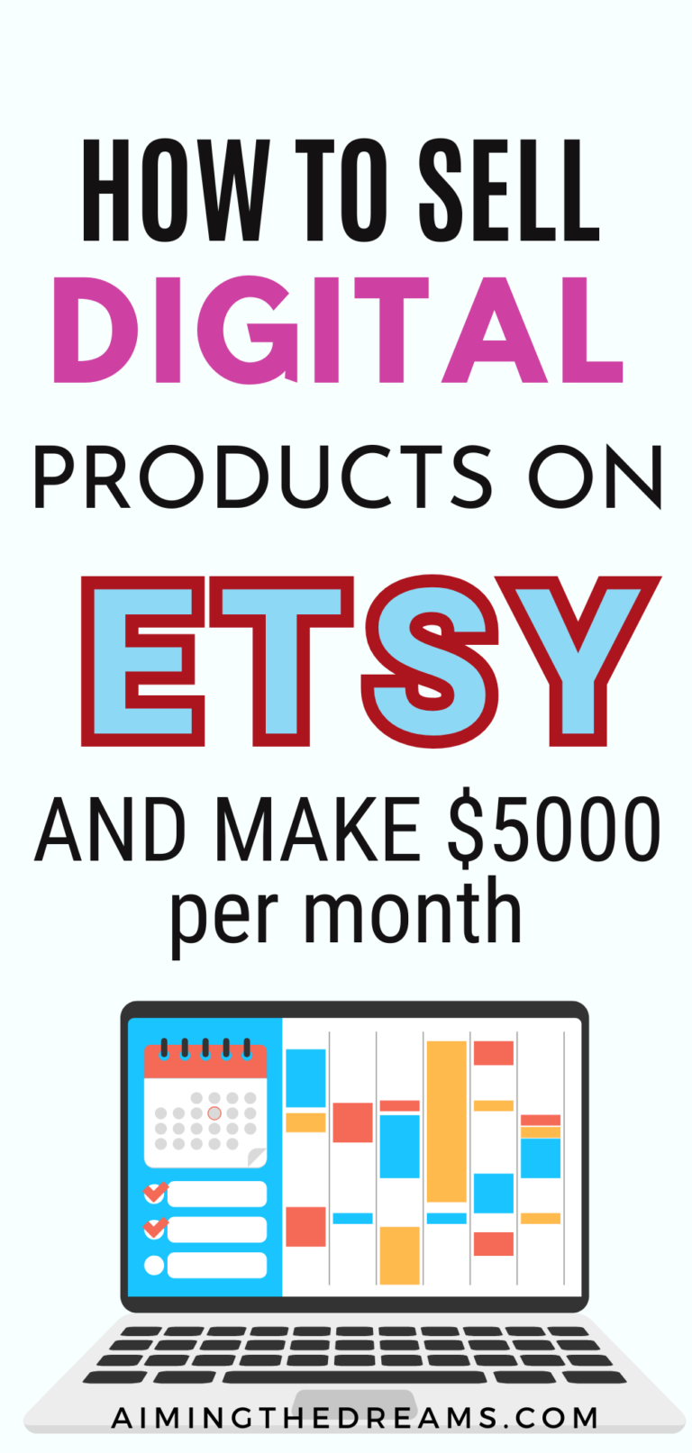 How to Sell Digital Products on Etsy To Make Money - Aimingthedreams
