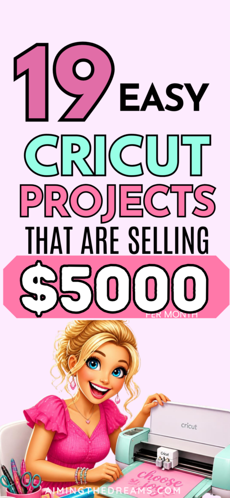 19 best-selling Cricut ideas that can help you make money from home. From personalized gifts and home décor to custom apparel and stickers, these beginner-friendly Cricut crafts are popular on Etsy, craft fairs, and online marketplaces. Turn your creativity into a successful craft side hustle today. Cricut projects to sell, make money with Cricut, Cricut crafts, Etsy seller, craft business, handmade products